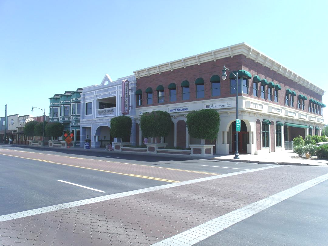 Gilbert Gilbert Heritage District as viewed from Gilbert Rd